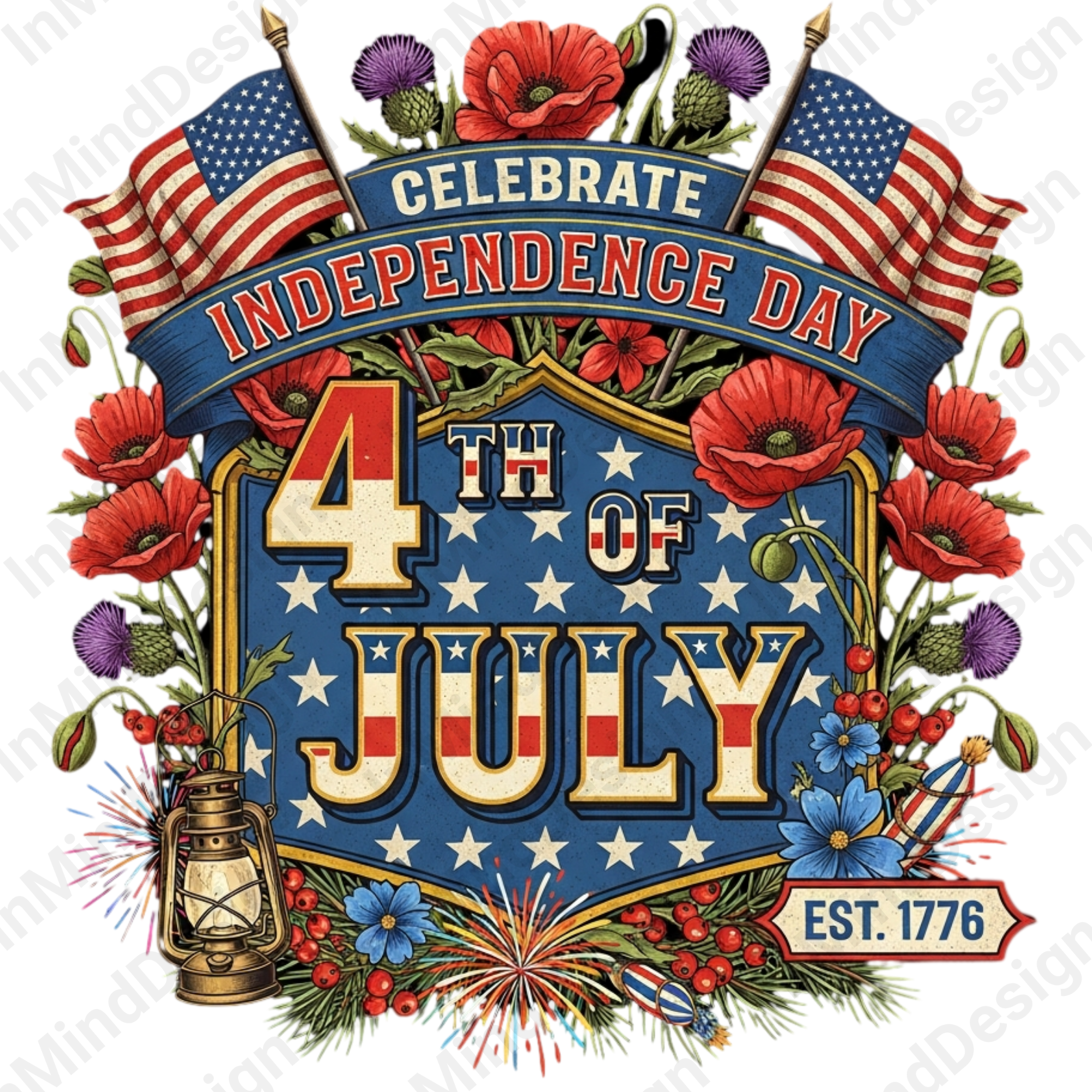 Celebrate 4th of July PNG Design