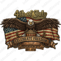 Vintage 4th of July Eagle PNG