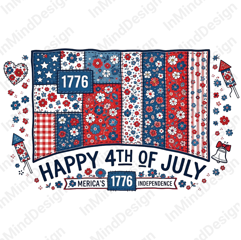 Vintage Quilted USA PNG