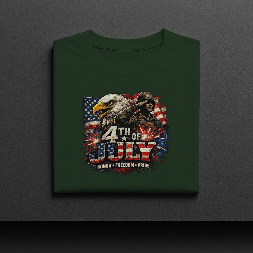 Patriotic Eagle and Soldier PNG