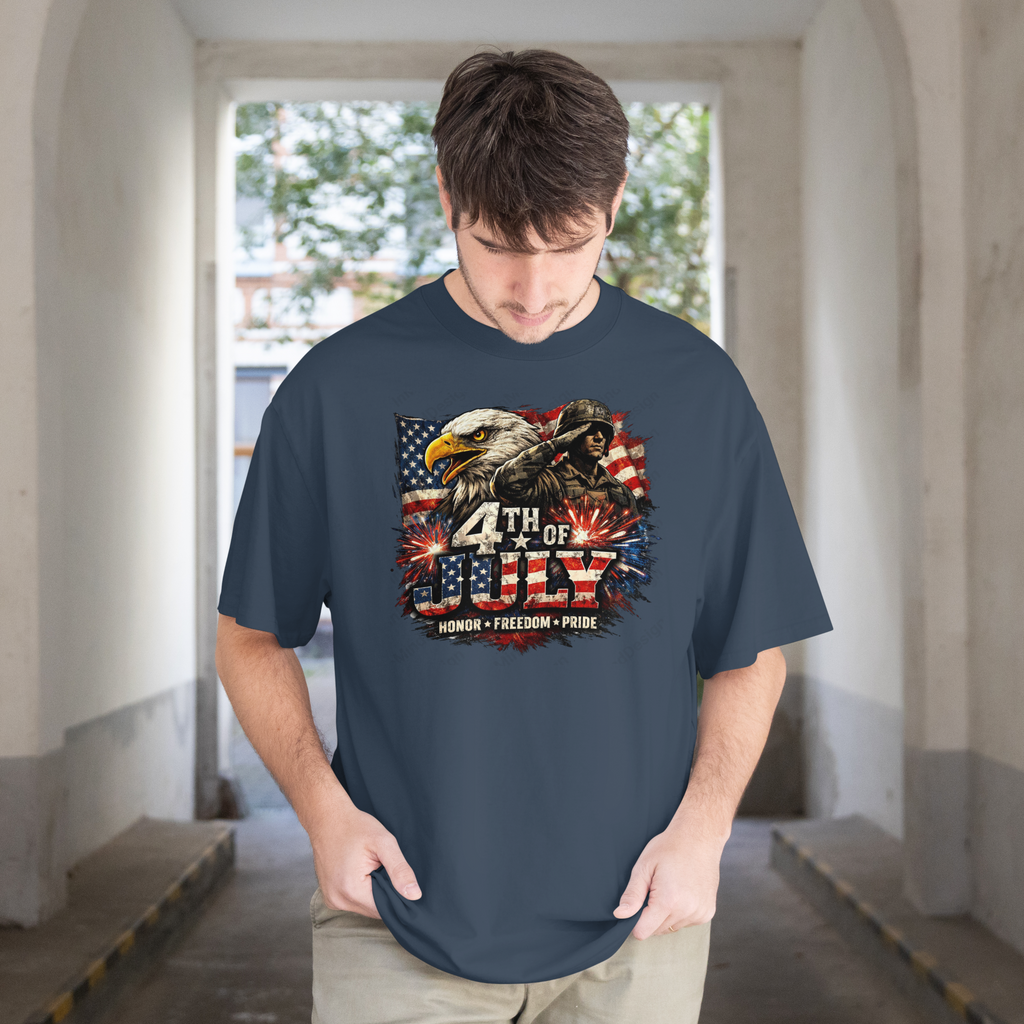 Patriotic Eagle and Soldier PNG