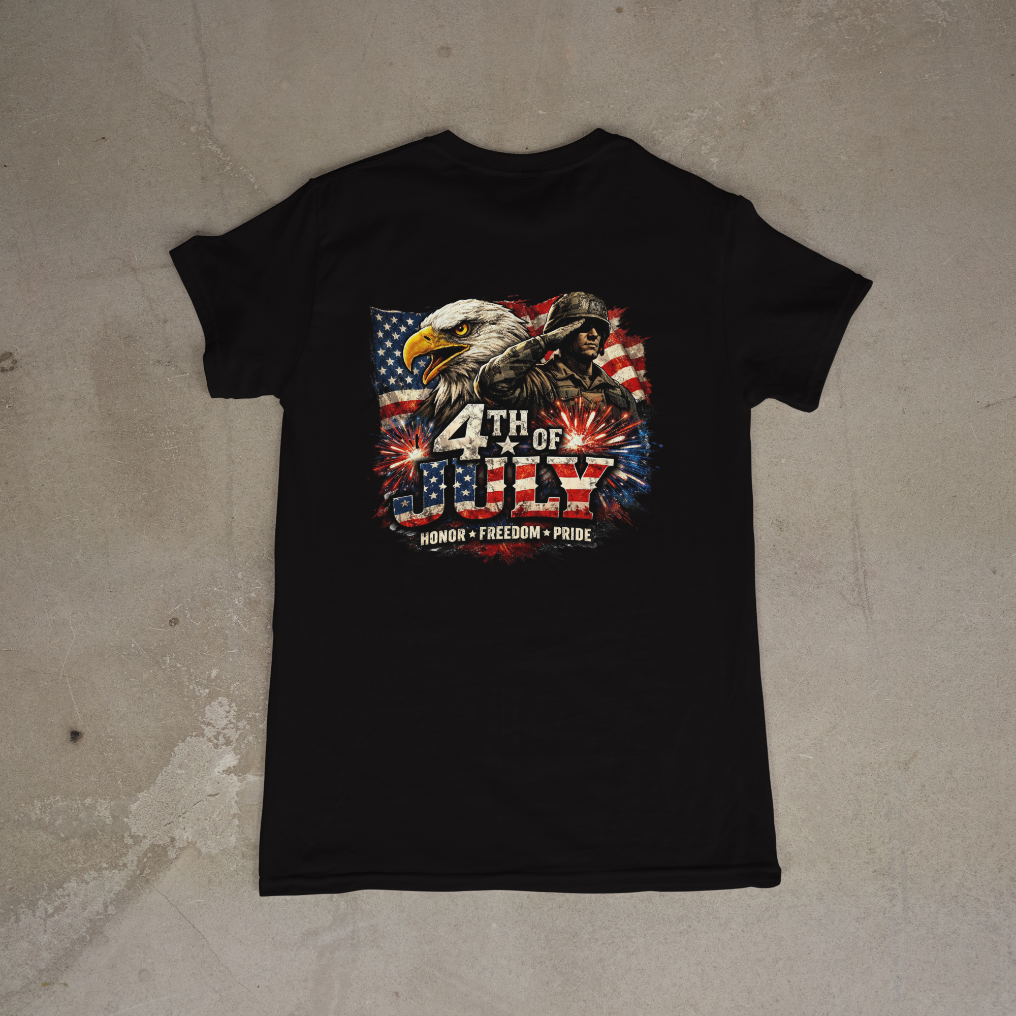 Patriotic Eagle and Soldier PNG