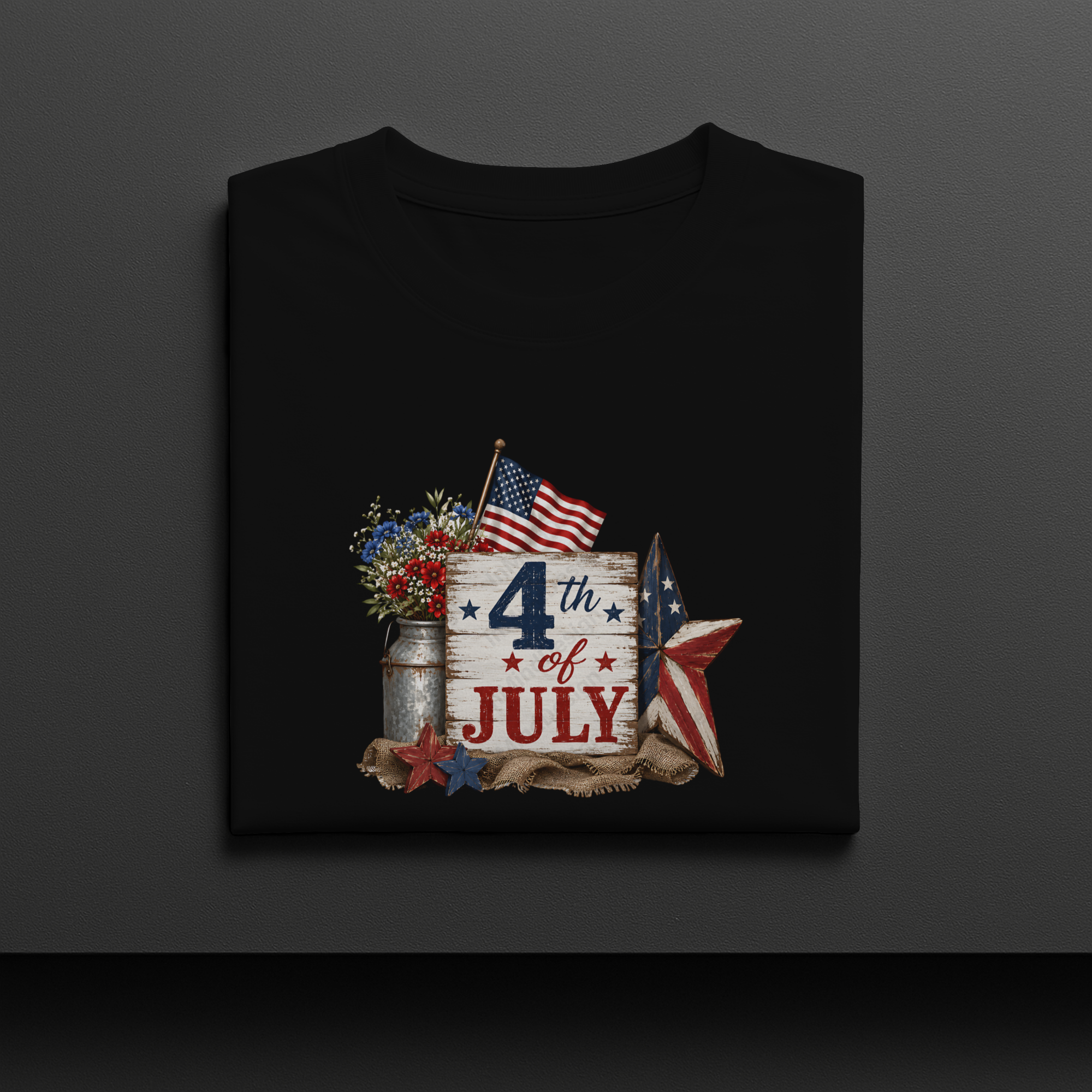 Farmhouse Rustic 4th of July PNG