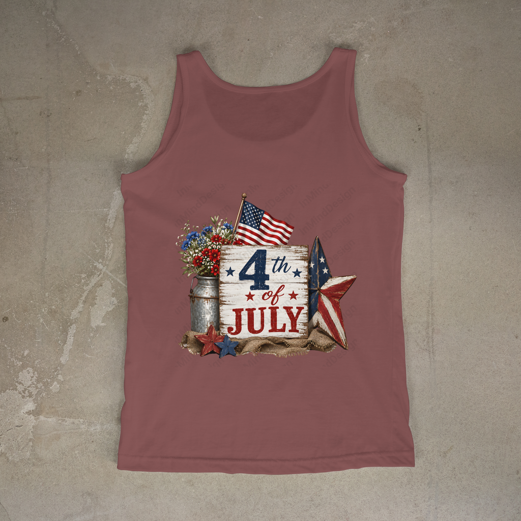 Farmhouse Rustic 4th of July PNG