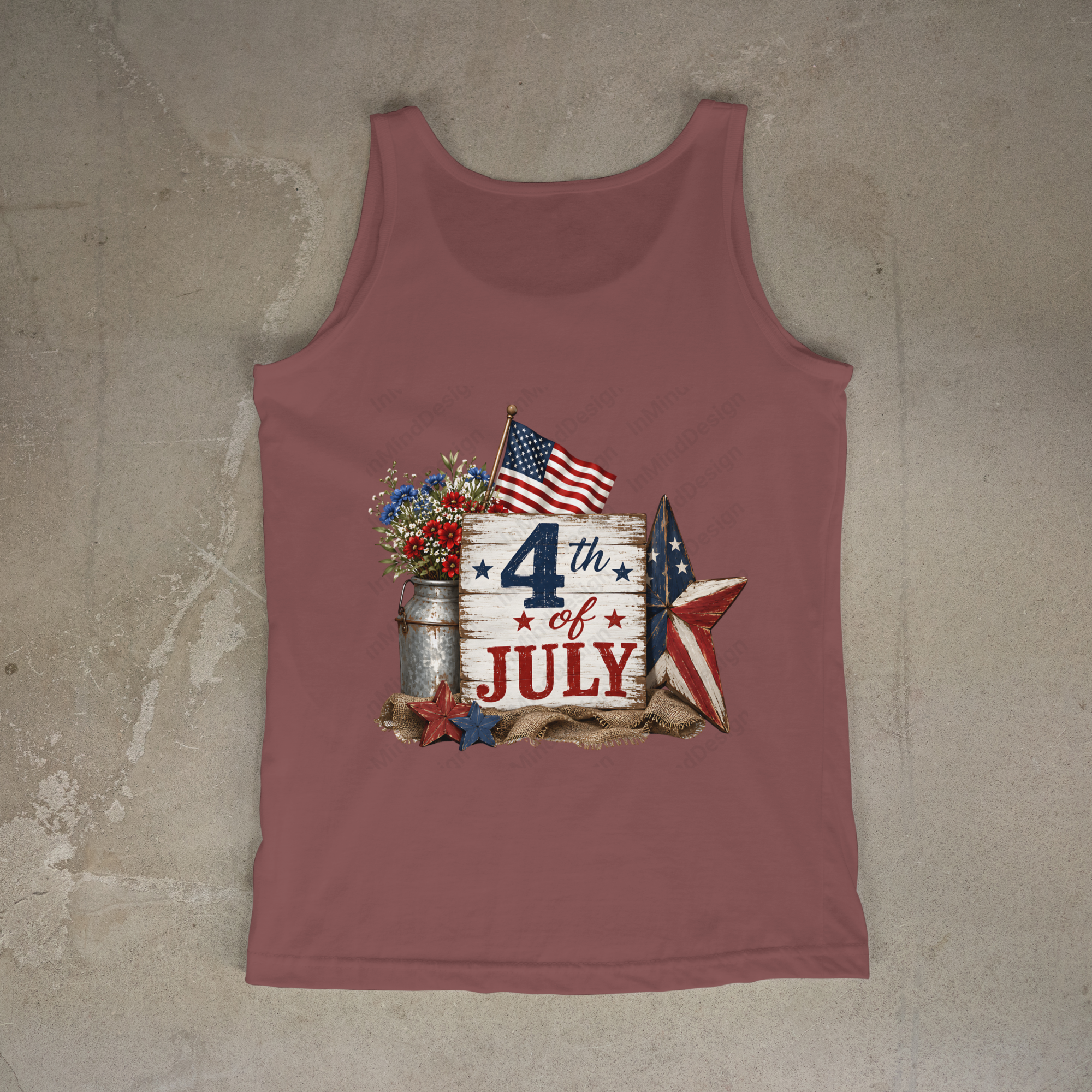 Farmhouse Rustic 4th of July PNG