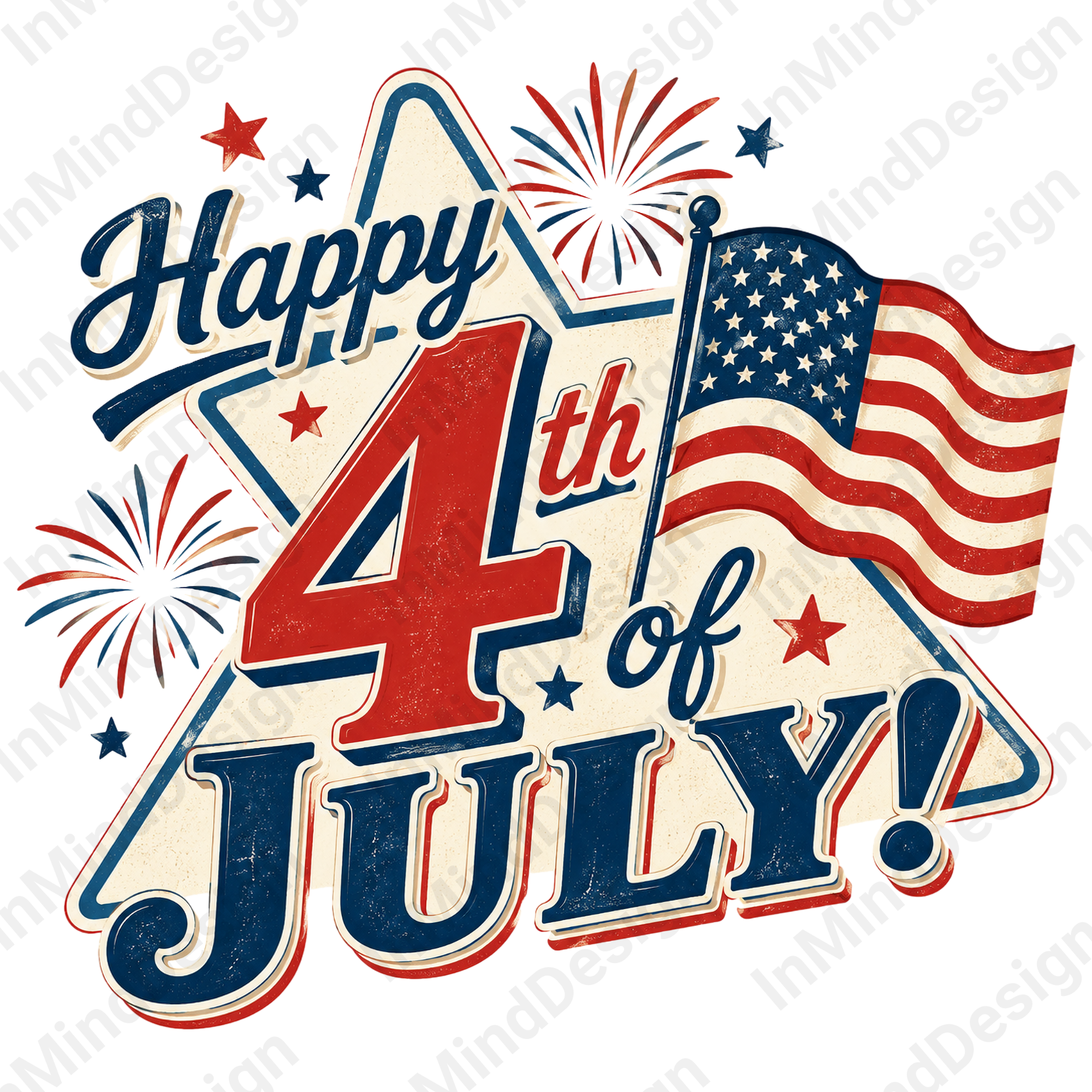 Vintage Independence Day PNG