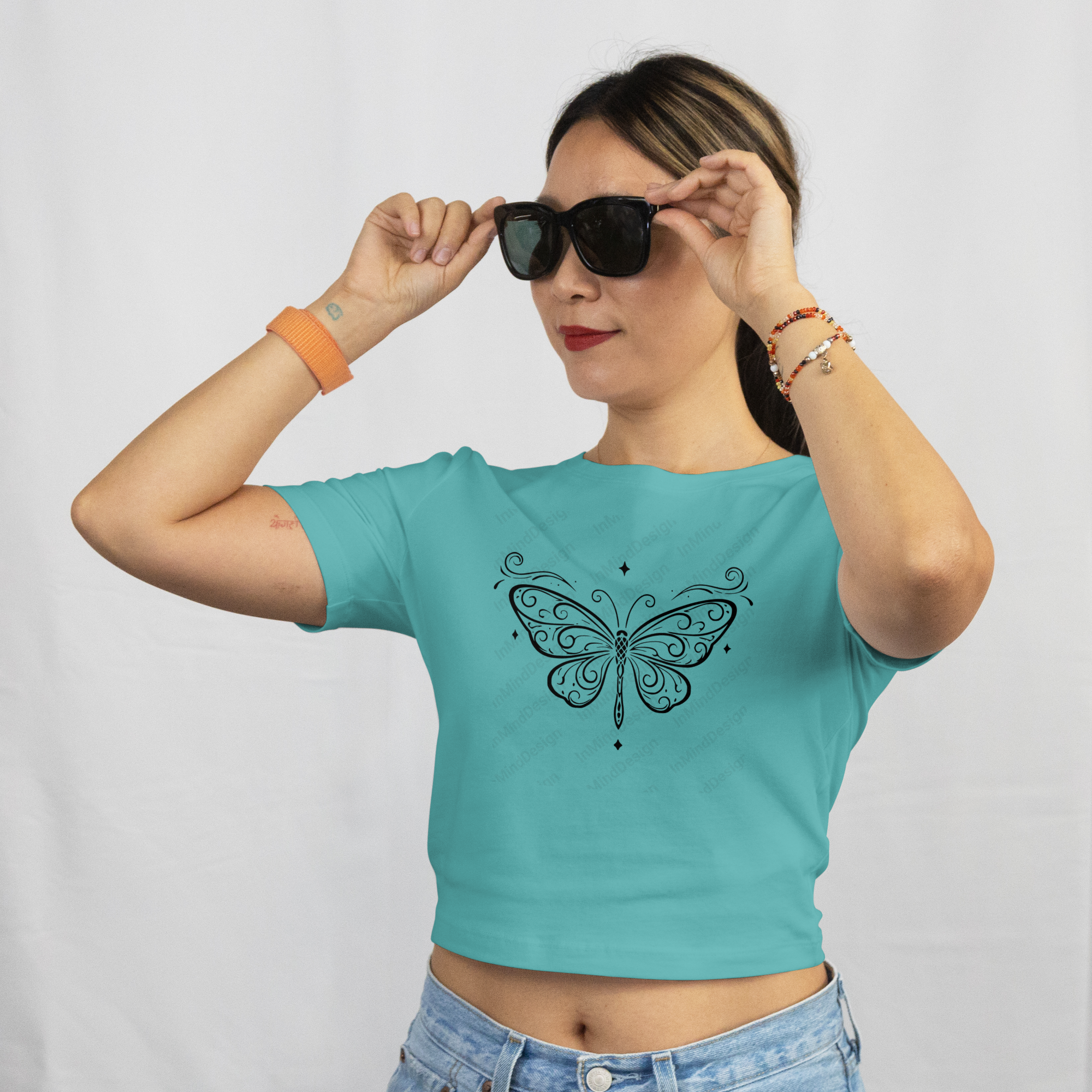 Whimsical Filigree Butterfly PNG
