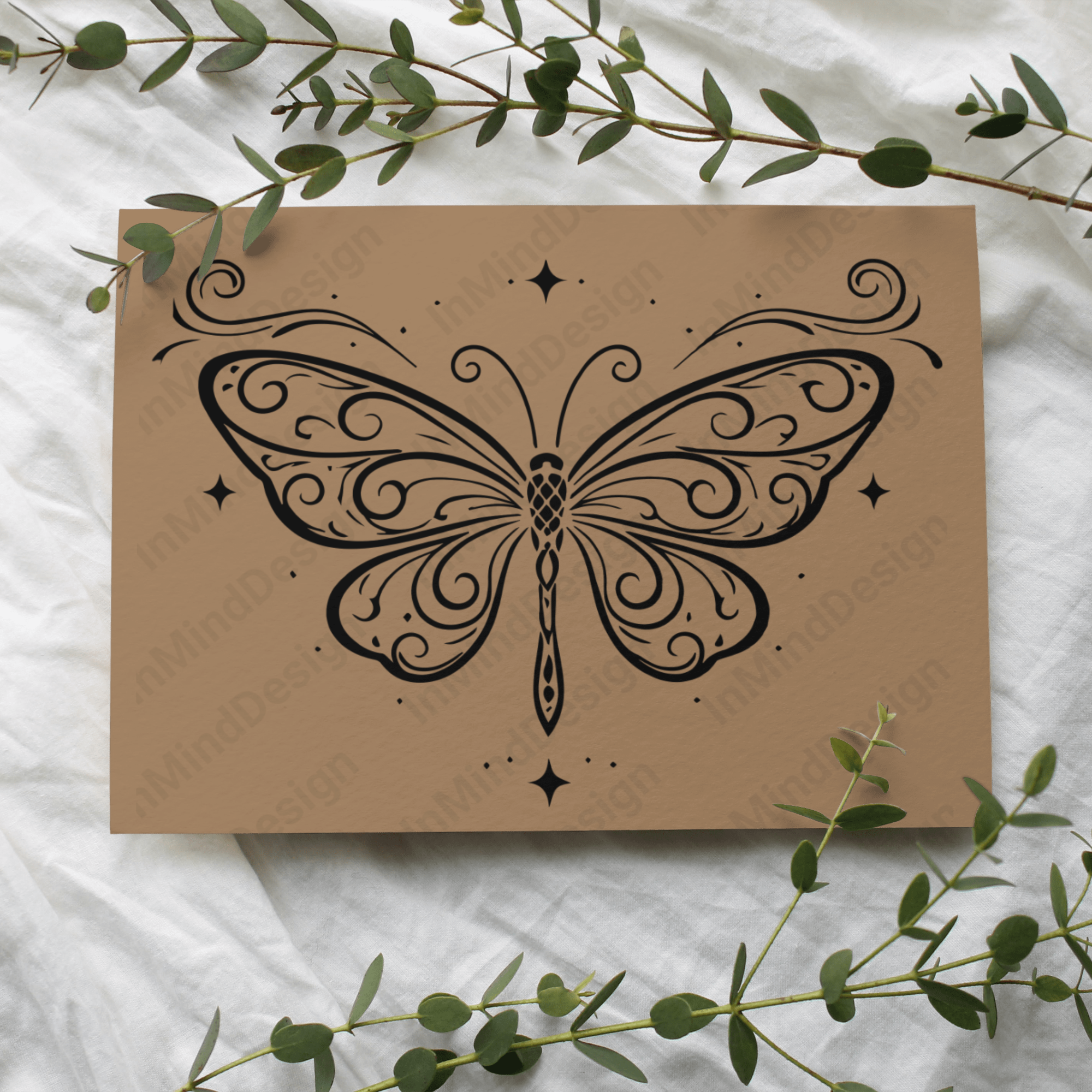 Ethereal Butterfly Filigree PNG