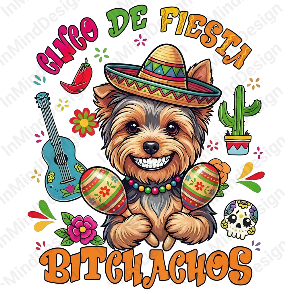 Funny Yorkie Cinco De Mayo PNG