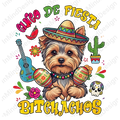 Funny Yorkie Dog Cinco de Mayo PNG