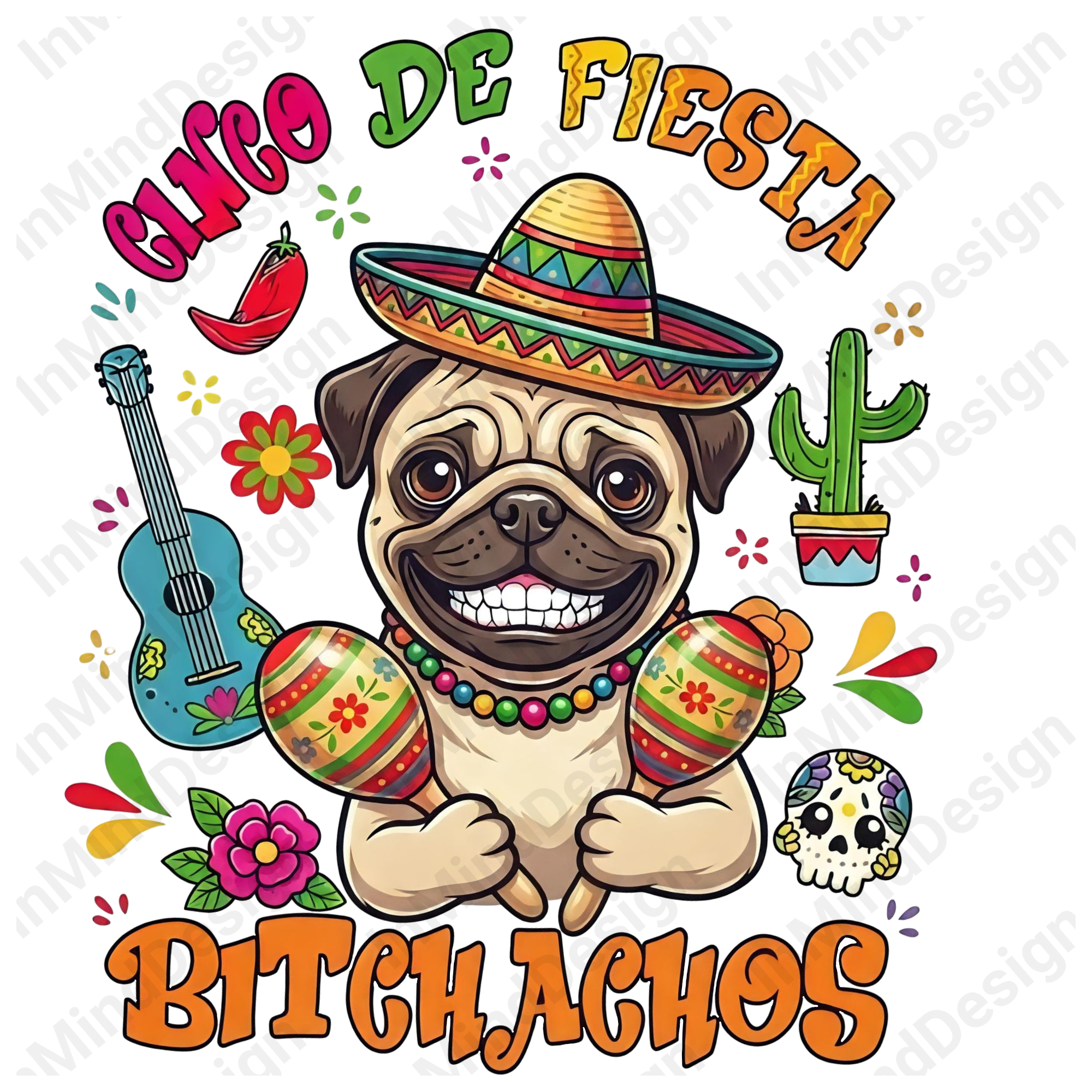 Funny Pug Cinco De Mayo PNG