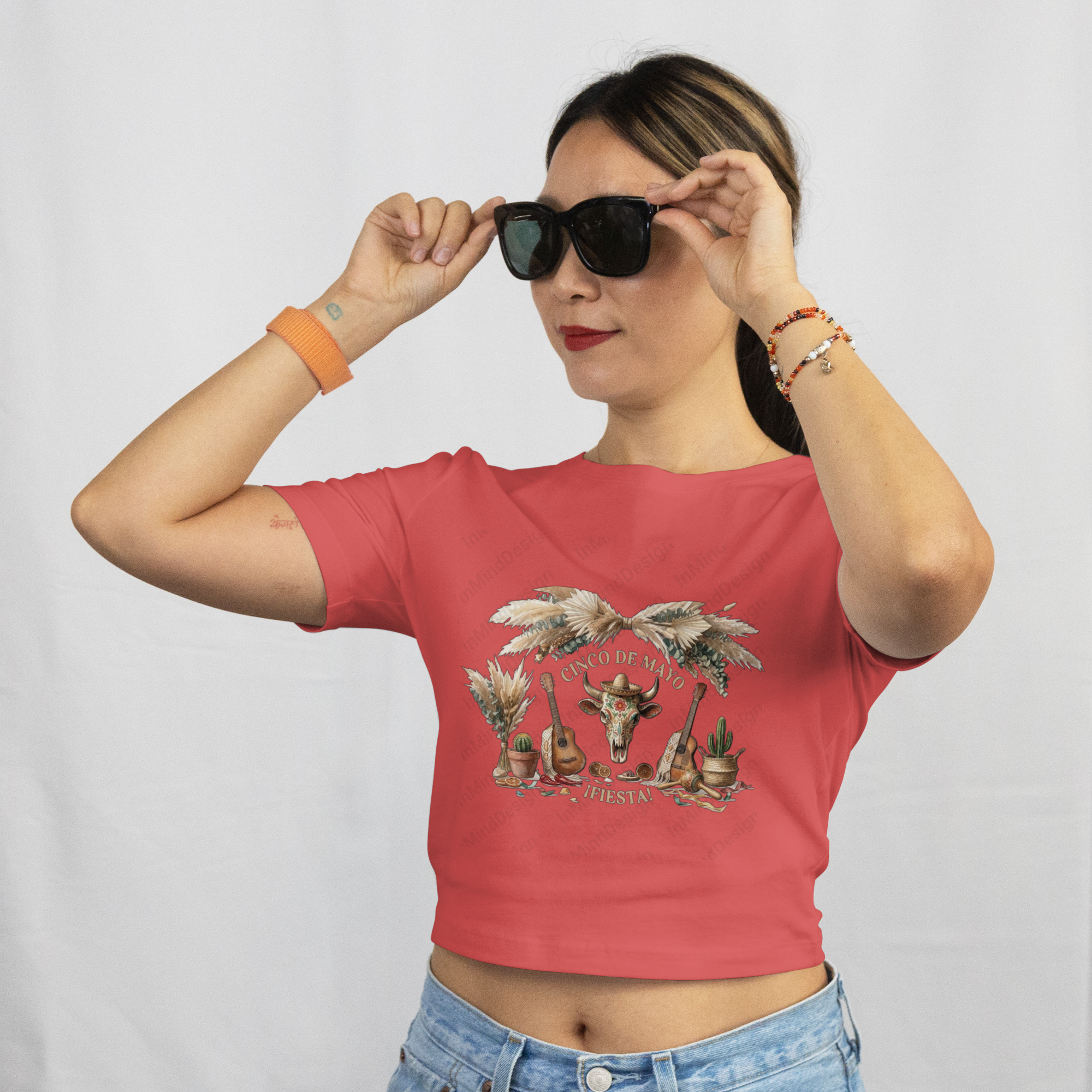 Cinco De Mayo Bull Skull & Guitars PNG