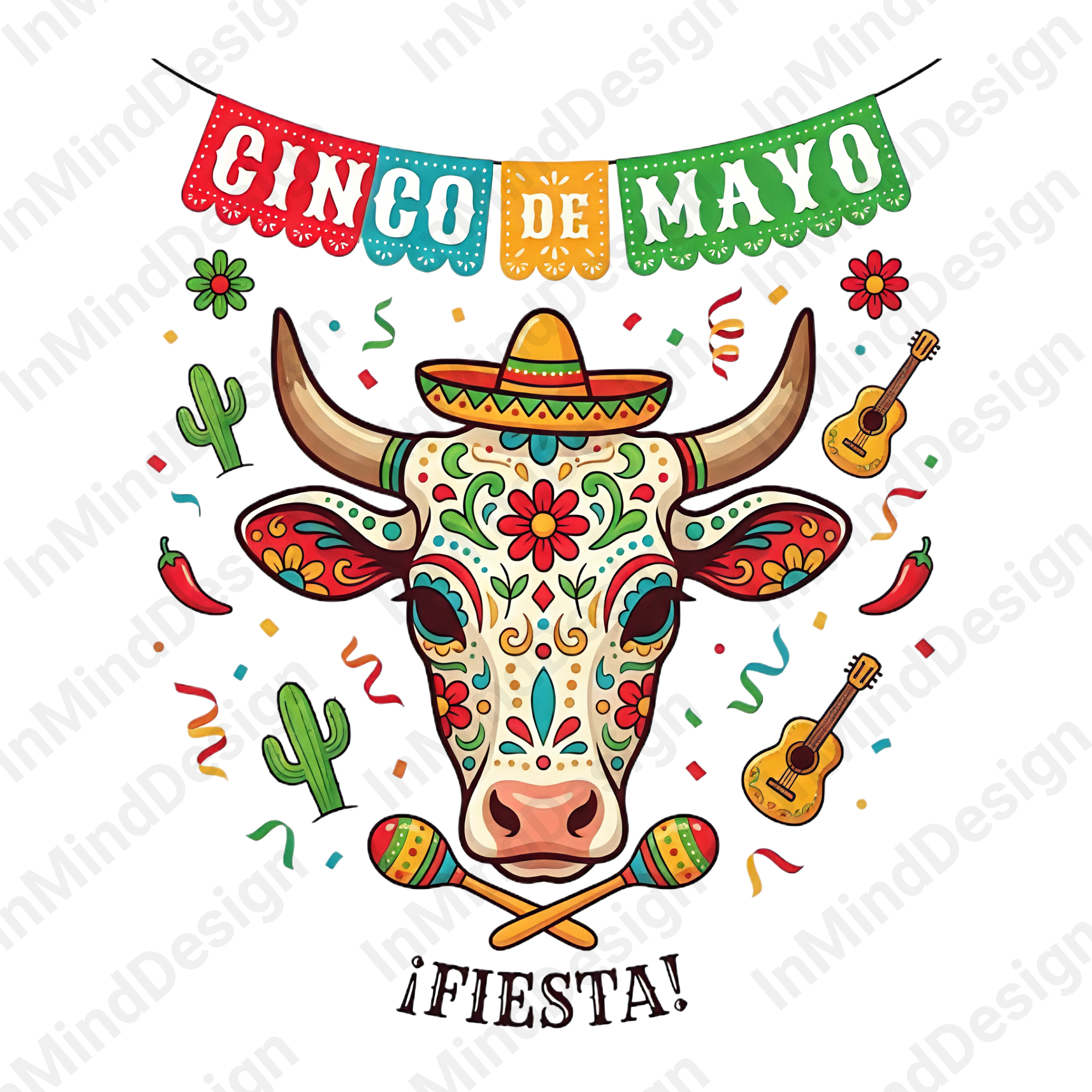 Cinco de Mayo Cow PNG