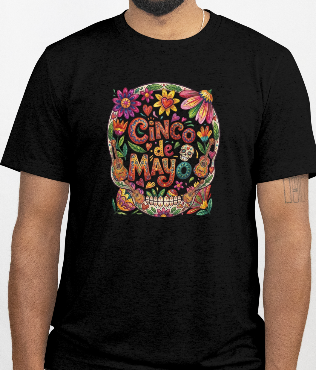 Cinco de Mayo Musical Skull PNG