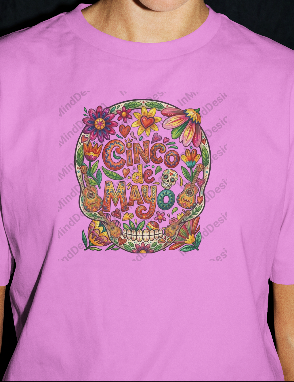 Cinco de Mayo Musical Skull PNG