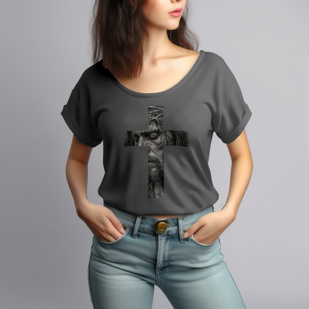 Jesus Face in Cross PNG