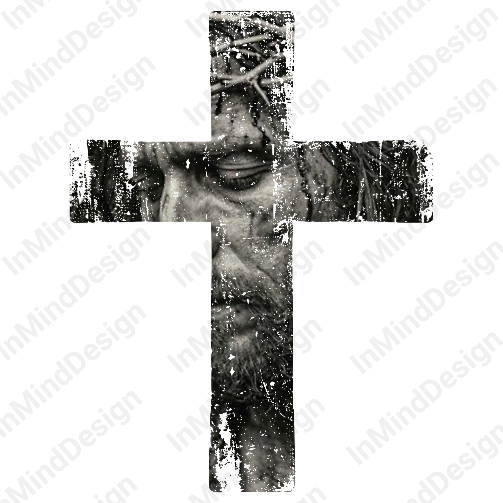 Jesus Face in Cross PNG