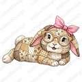 Patchwork Bunny Easter PNG Bundle