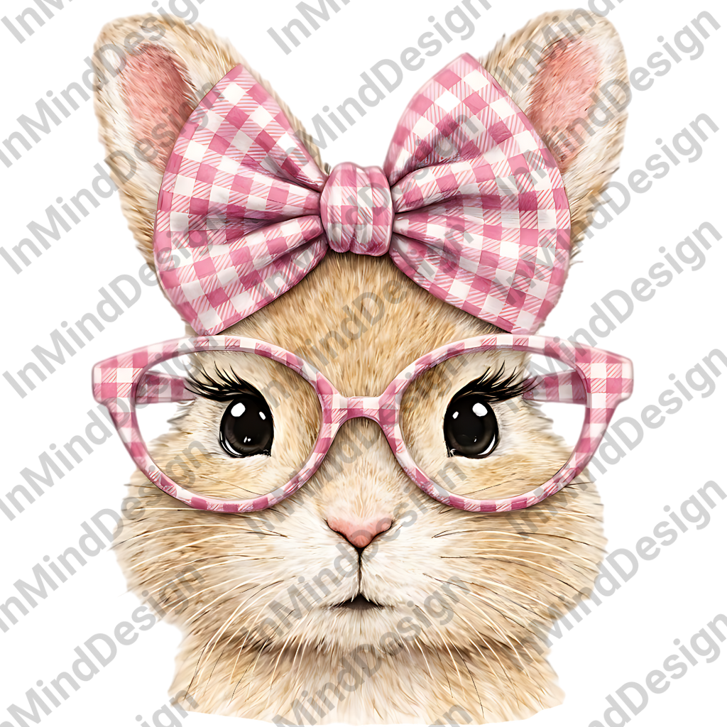 Adorable Fluffy Bunny Face PNG