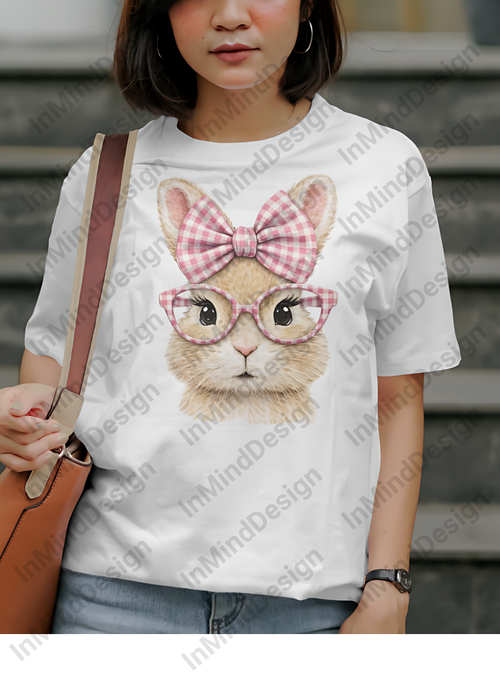 Adorable Fluffy Bunny Face PNG