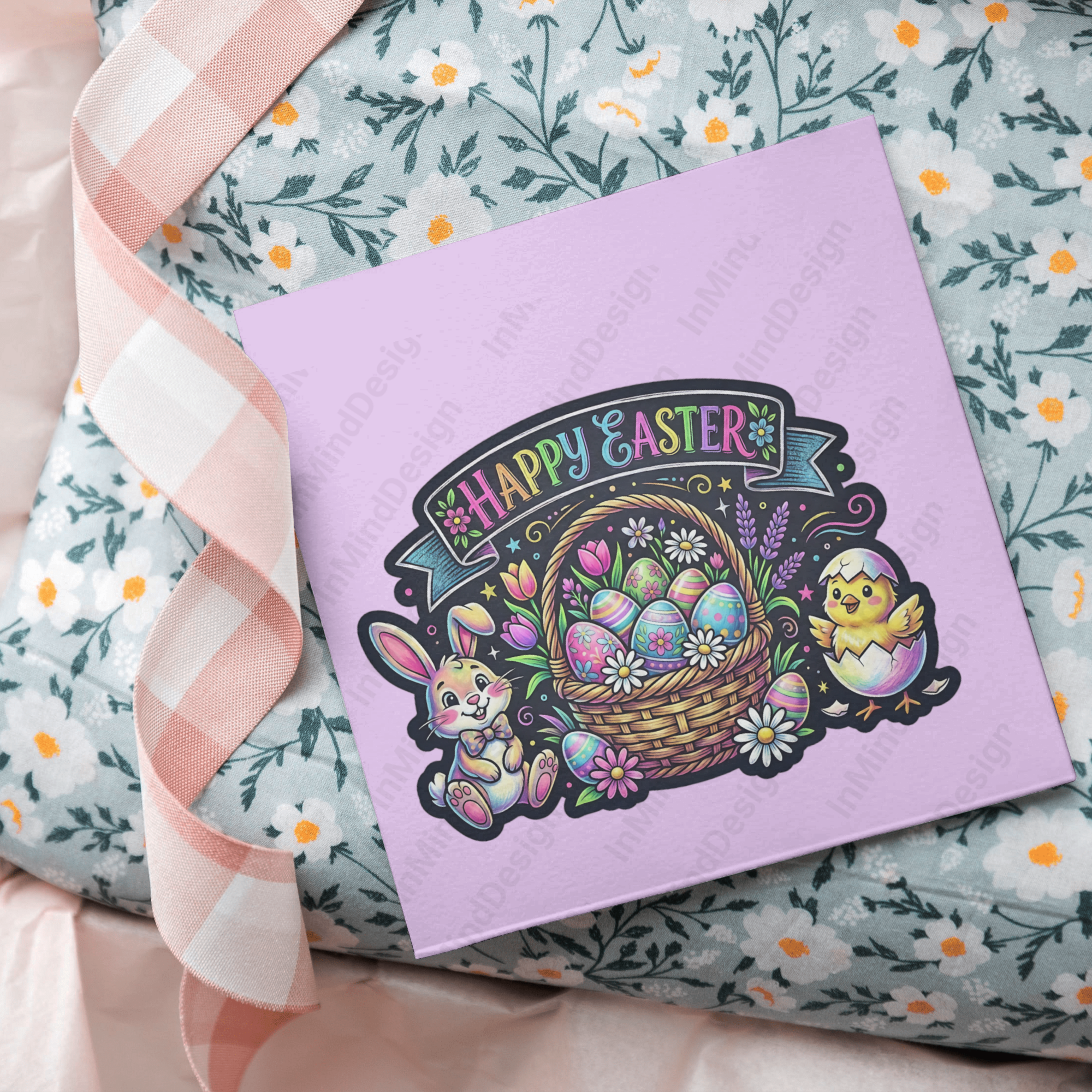 Chalk Art Happy Easter PNG Bundle