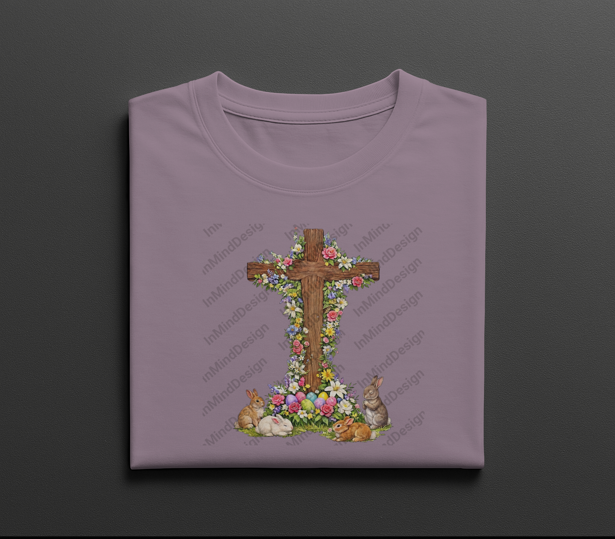 Easter Bunny Cross PNG