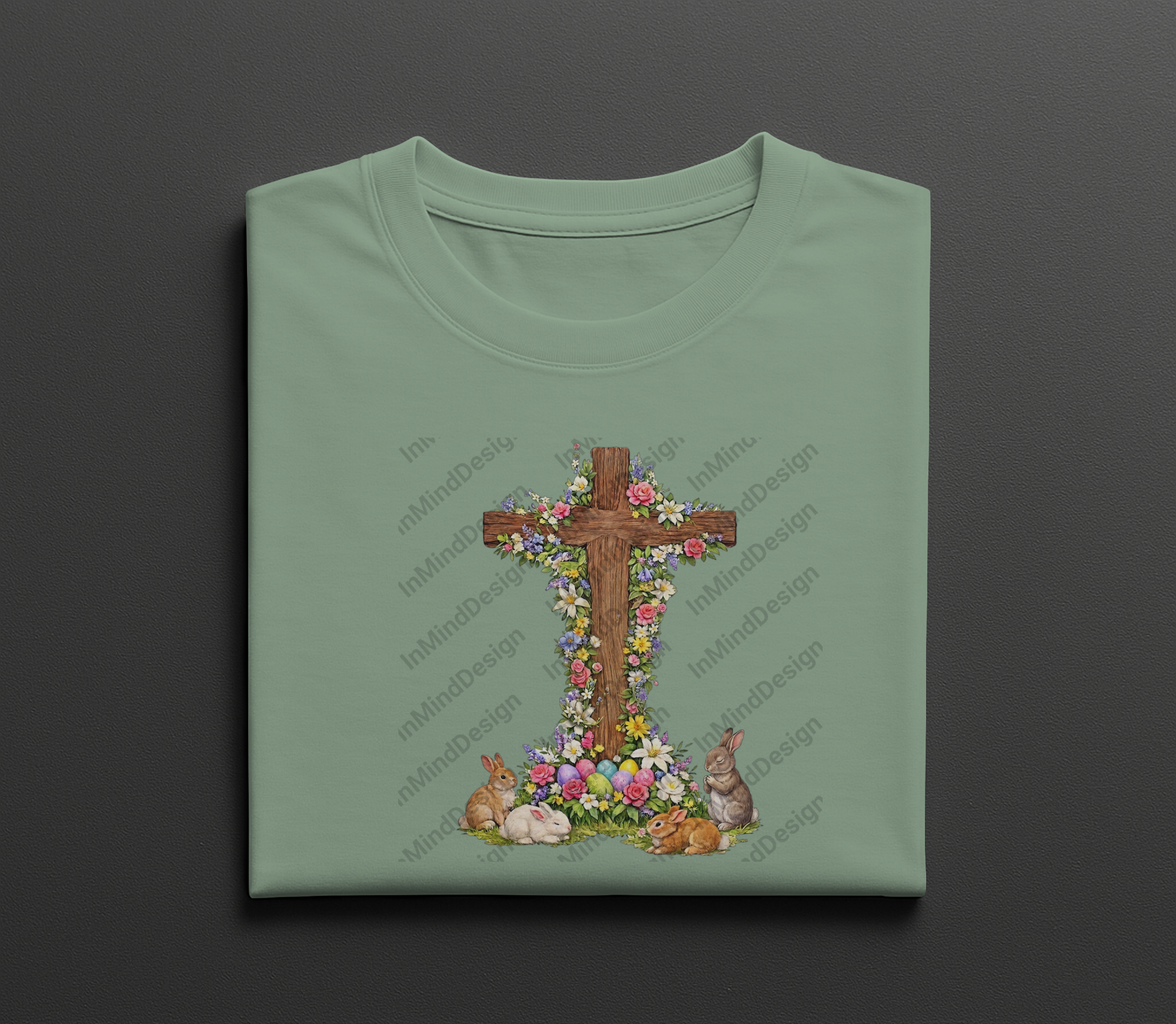 Easter Bunny Cross PNG