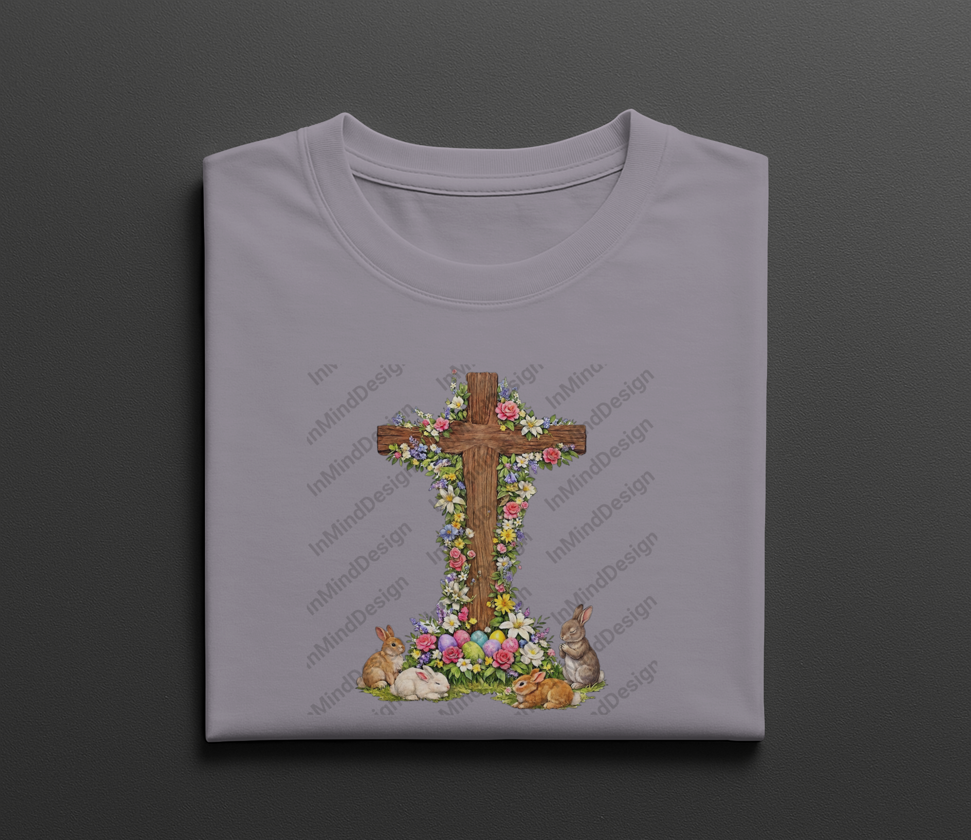 Easter Bunny Cross PNG