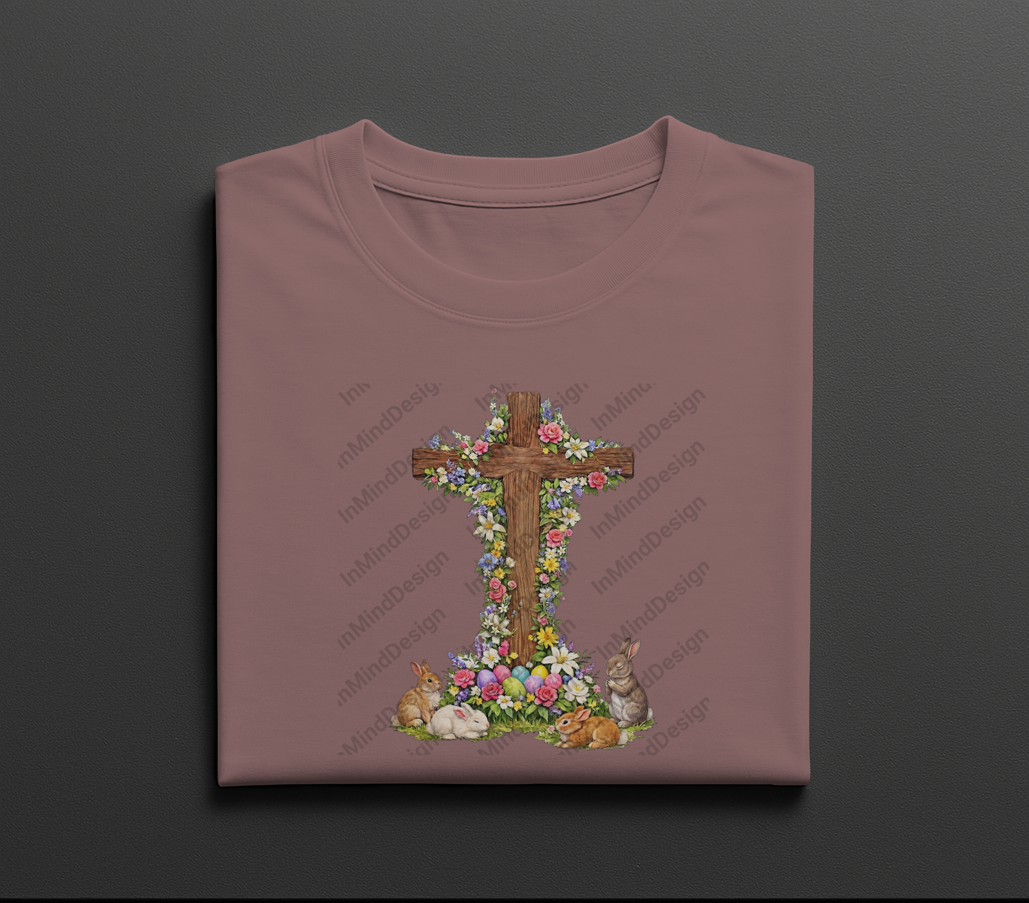 Easter Bunny Cross PNG