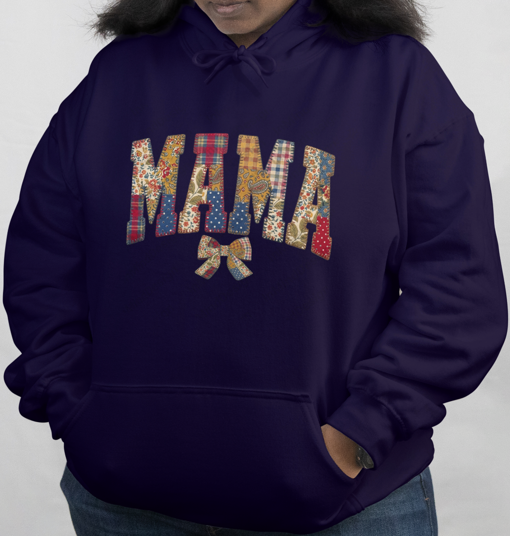Mama Patchwork Quilt Design PNG