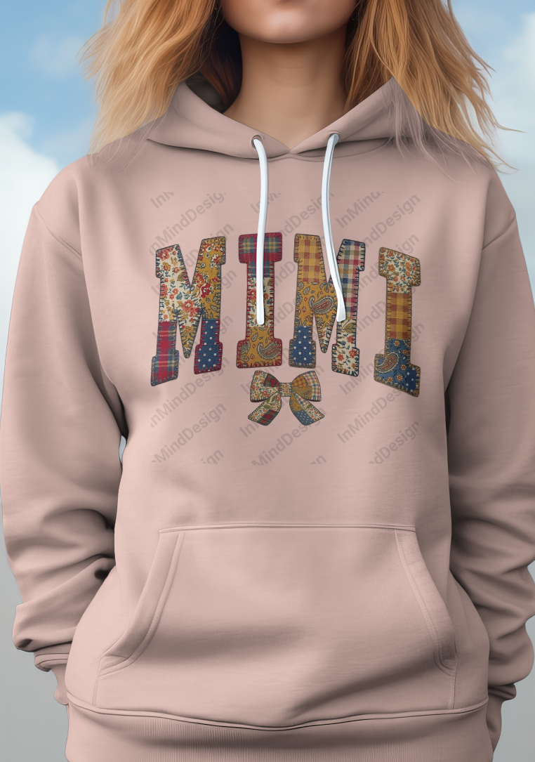 Mimi Patchwork Quilt with Bow PNG