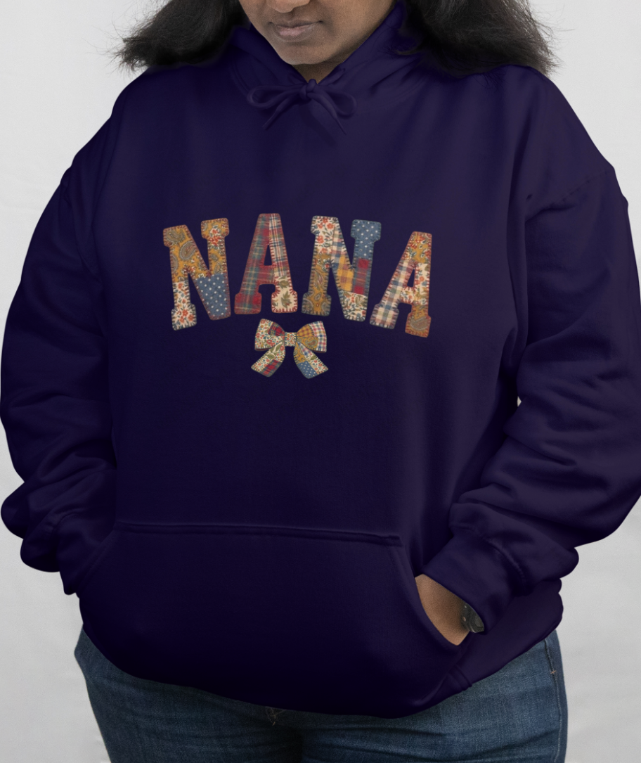 Nana Patchwork Quilt Design PNG