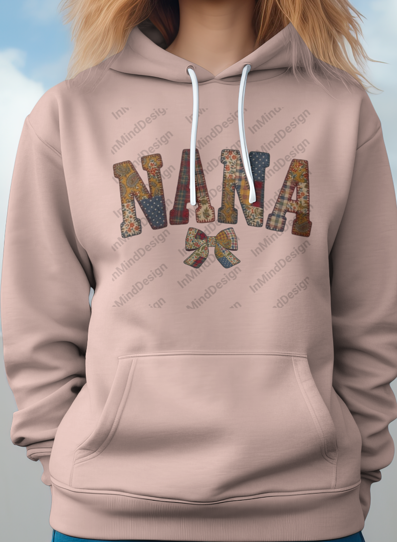 Nana Patchwork Quilt Design PNG