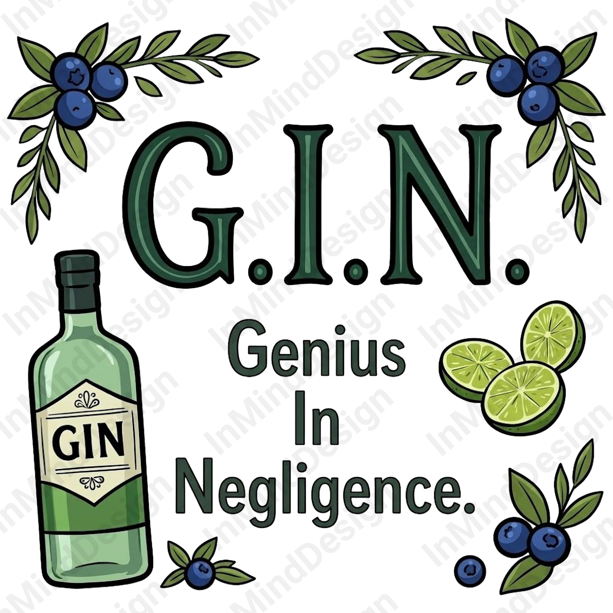 Funny Gin Acronym PNG
