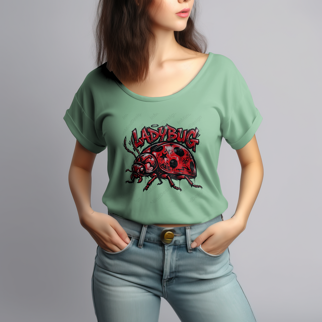 Graffiti Ladybug Digital Art PNG