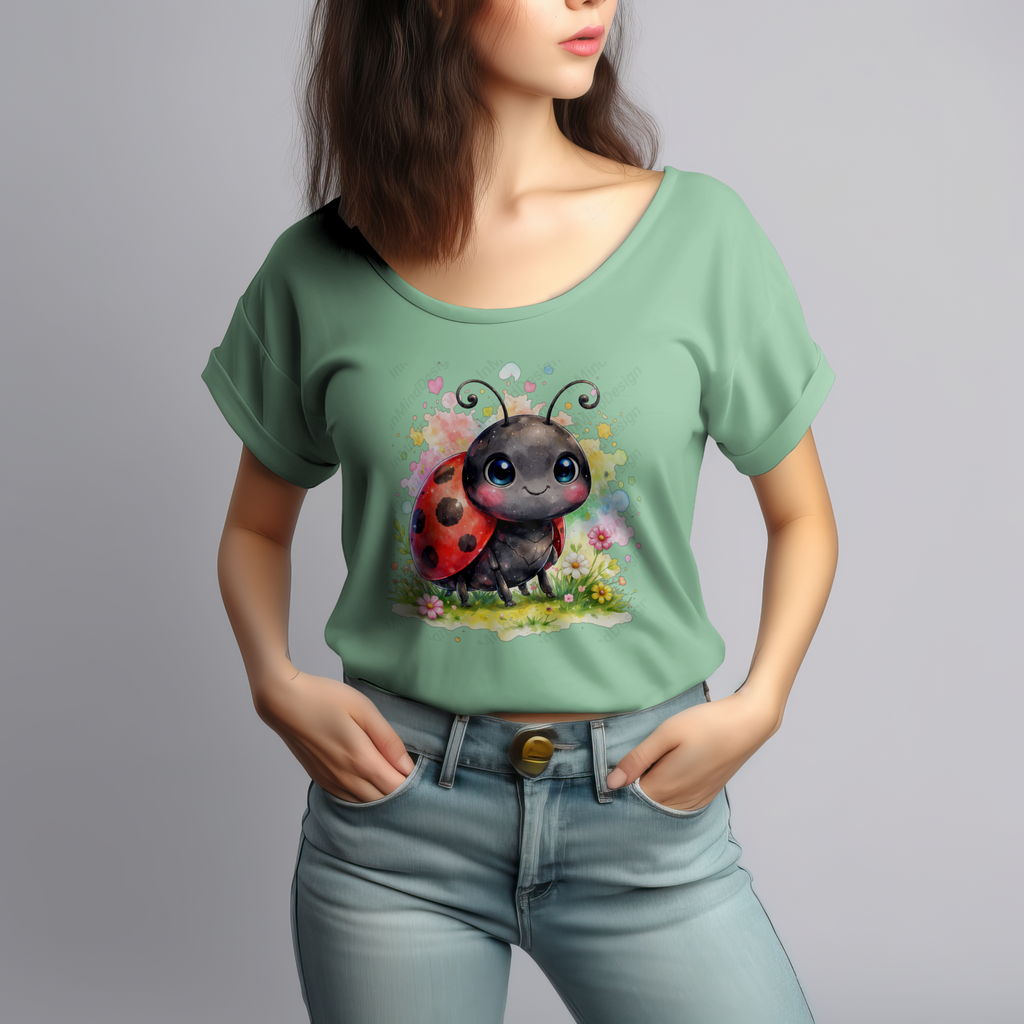 Watercolor Cute Ladybug Digital PNG