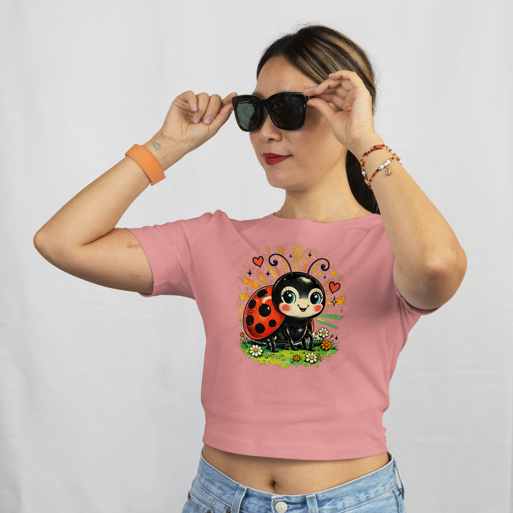Retro Pop Art Ladybug Digital PNG