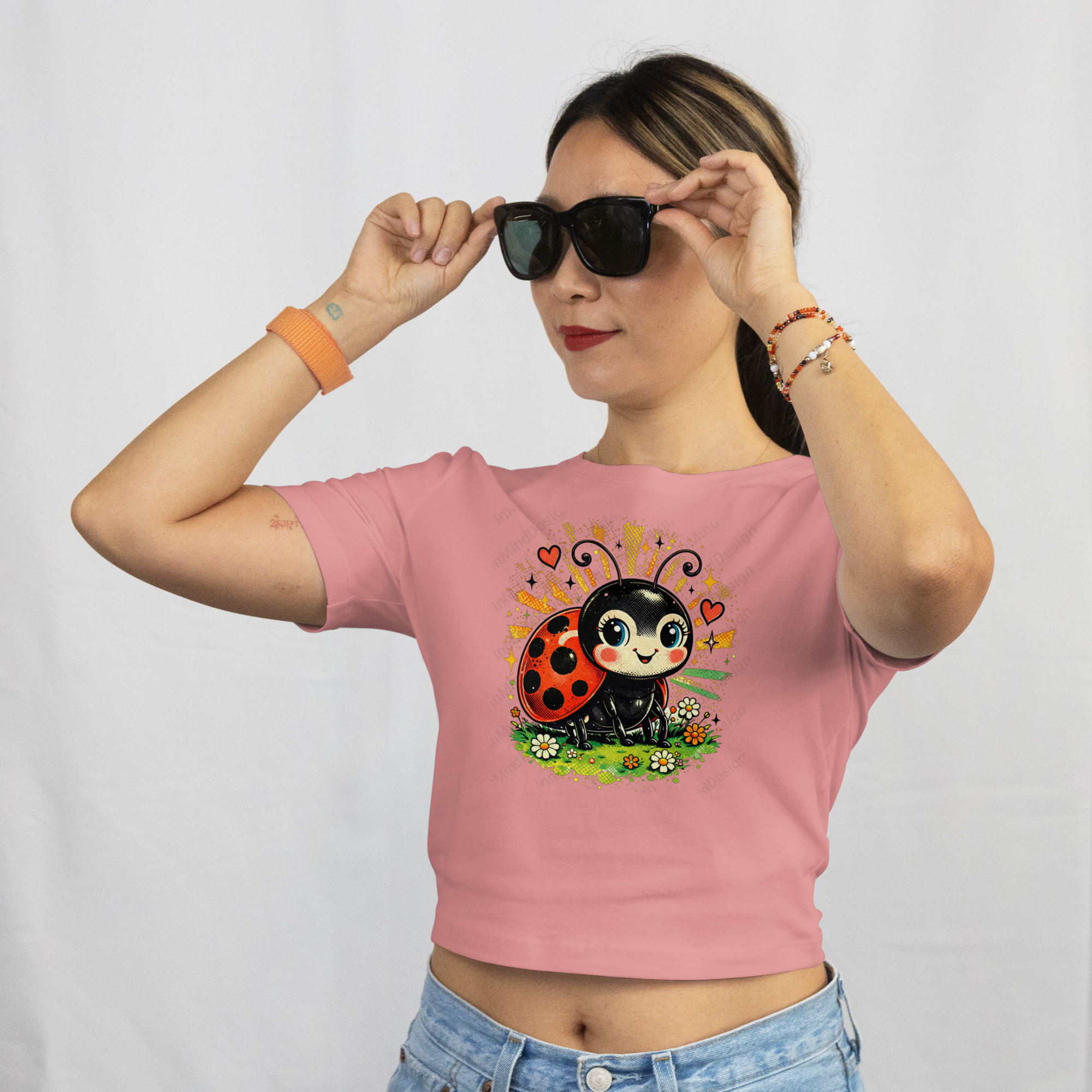 Retro Pop Art Ladybug Digital PNG