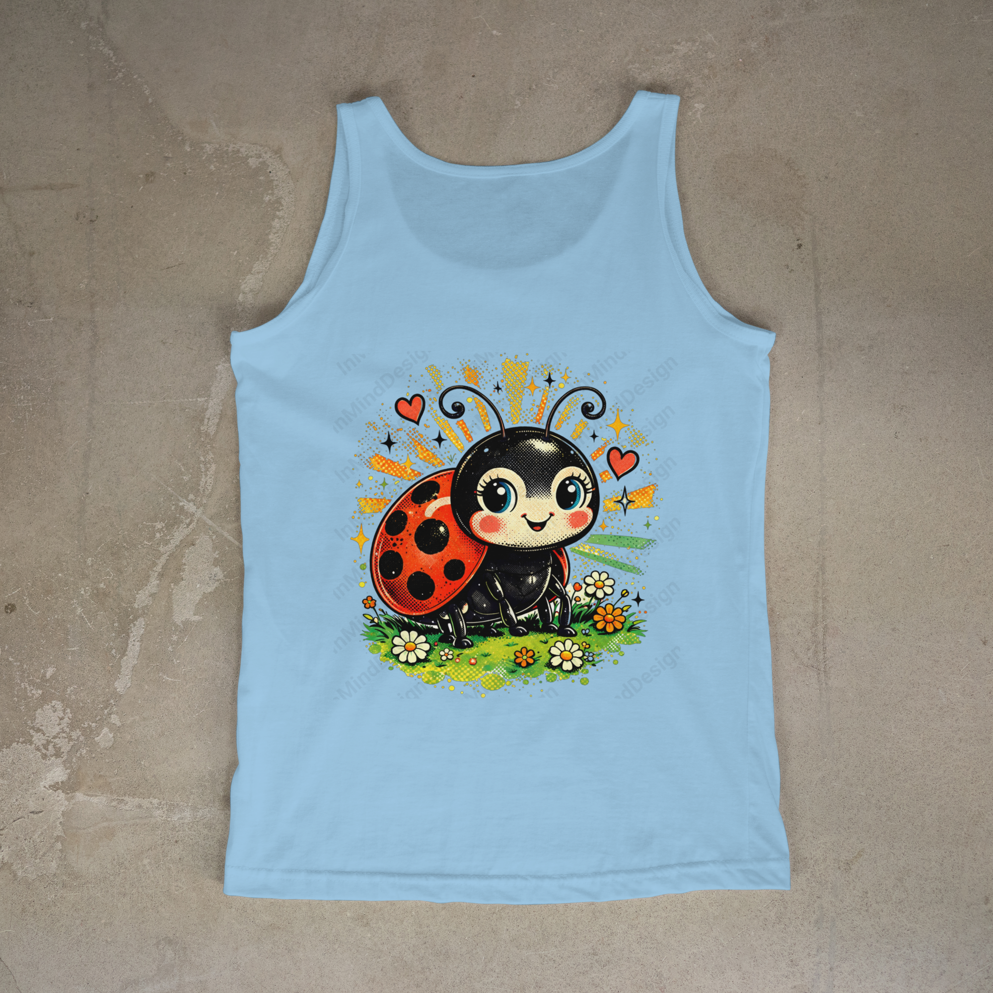 Retro Pop Art Ladybug Digital PNG