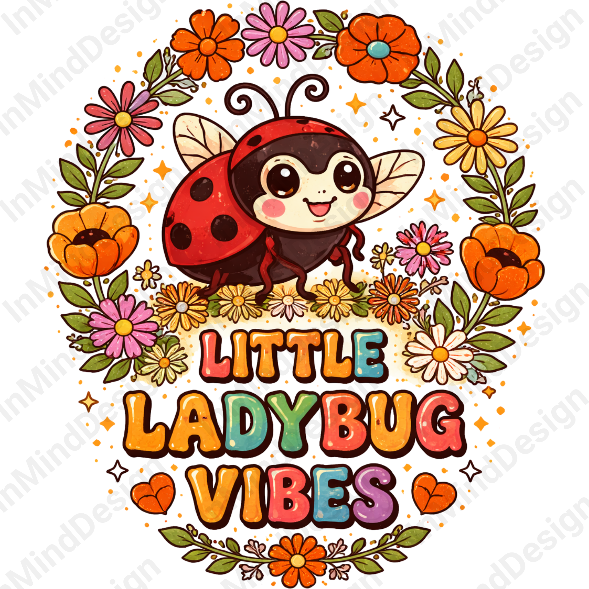 Little Ladybug Vibes Digital PNG