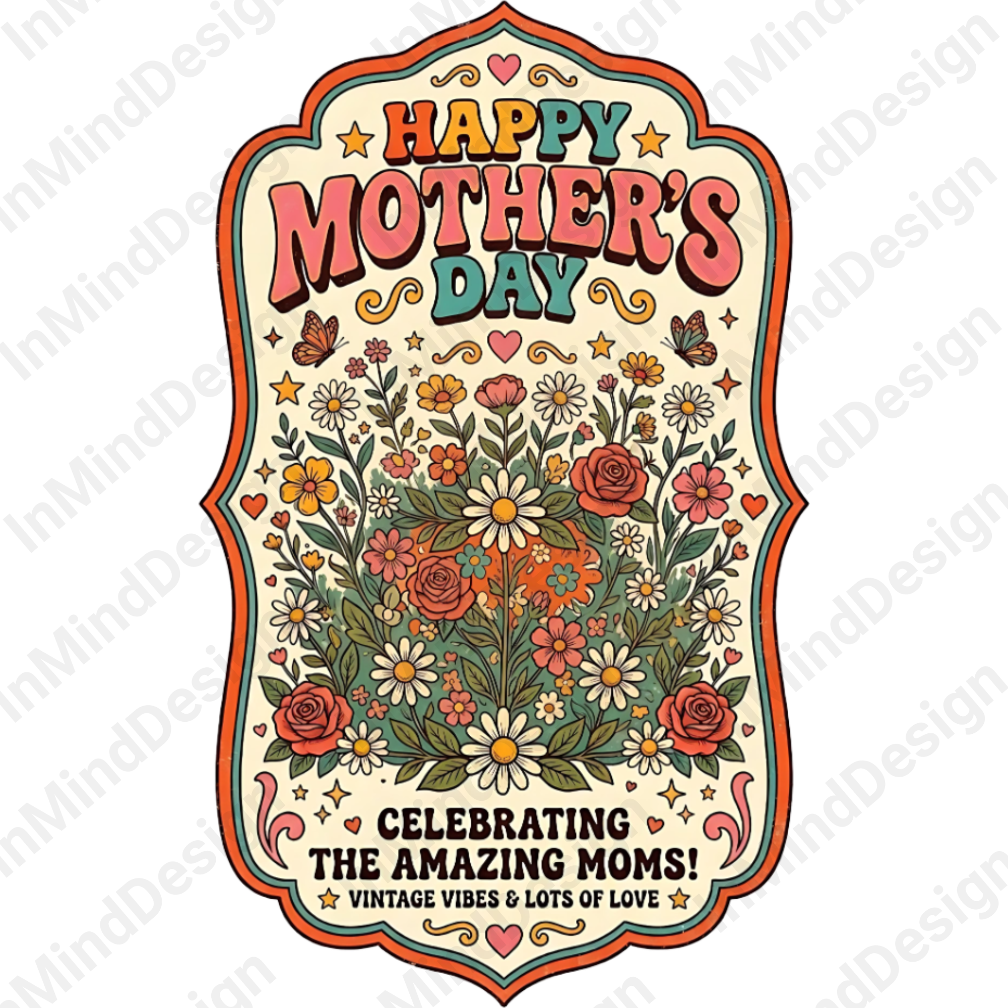 Retro Mother's Day PNG