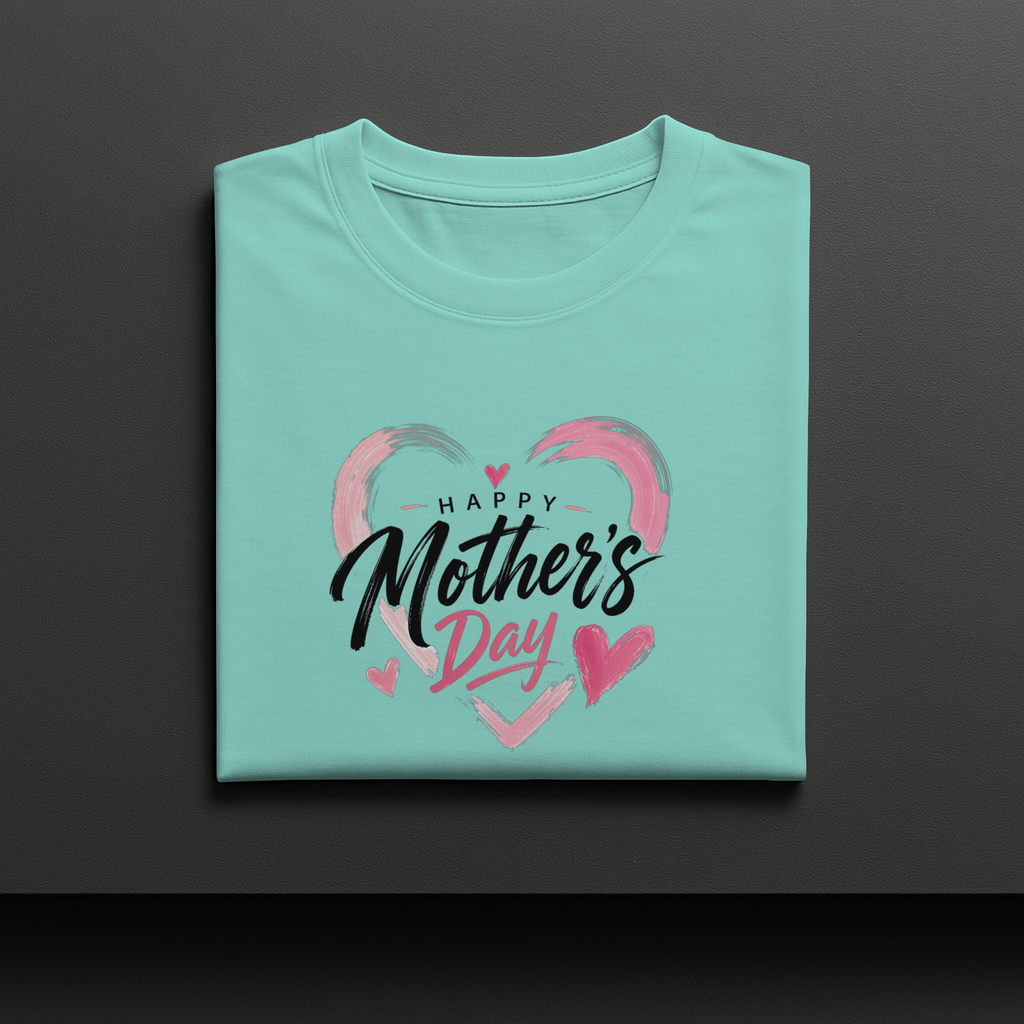 Artistic Pink & Black Mom PNG