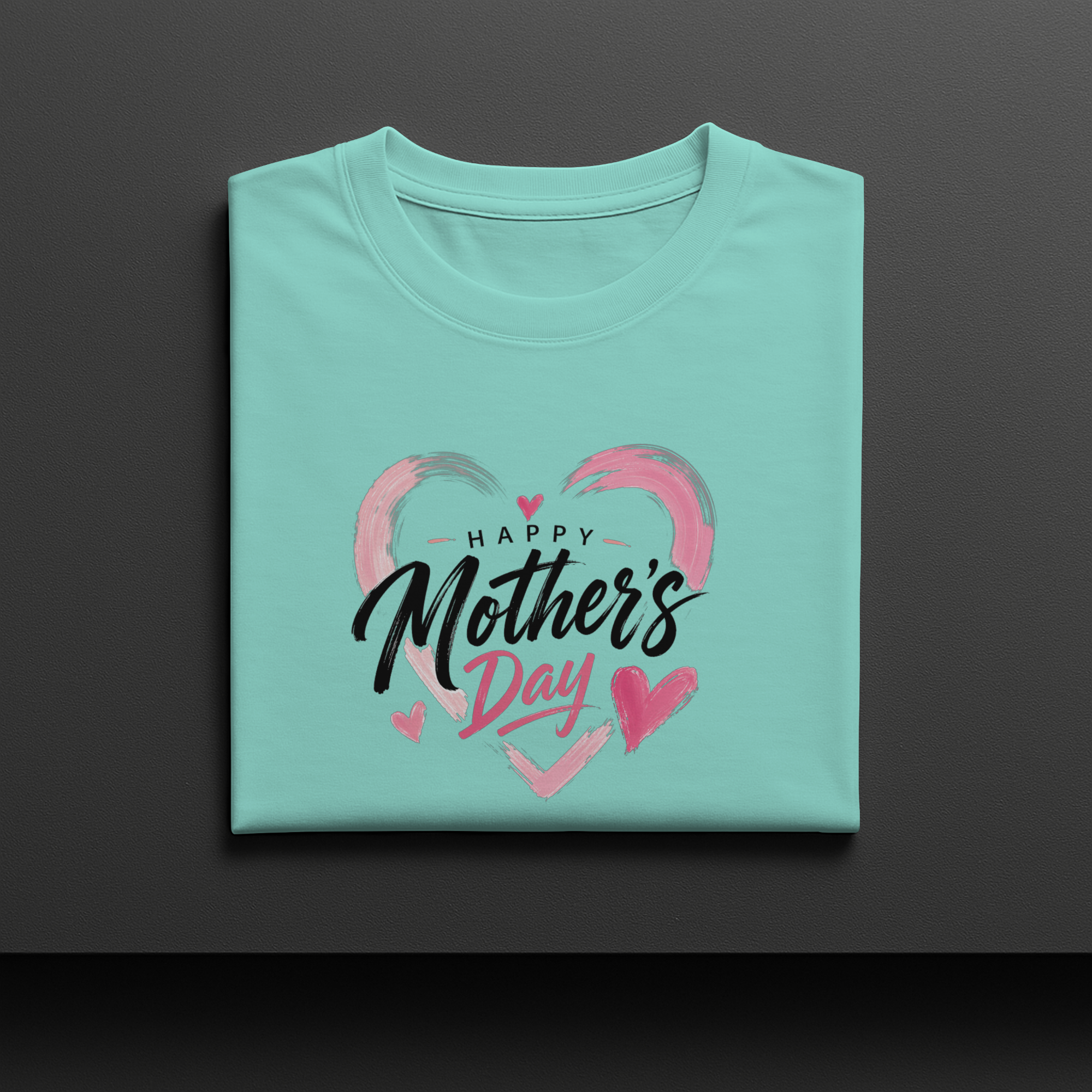 Artistic Pink & Black Mom PNG