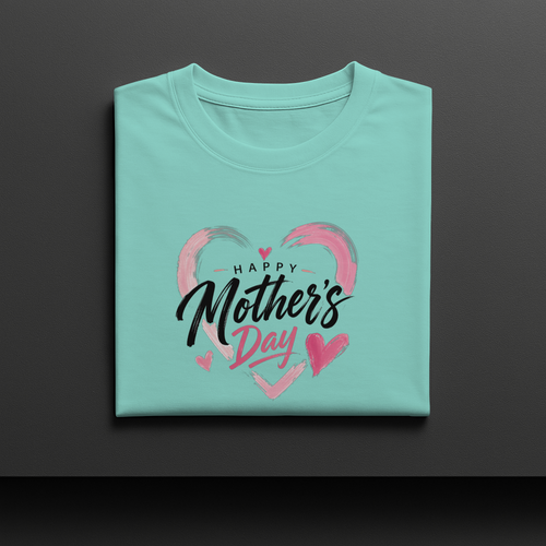 Artistic Pink & Black Mom PNG