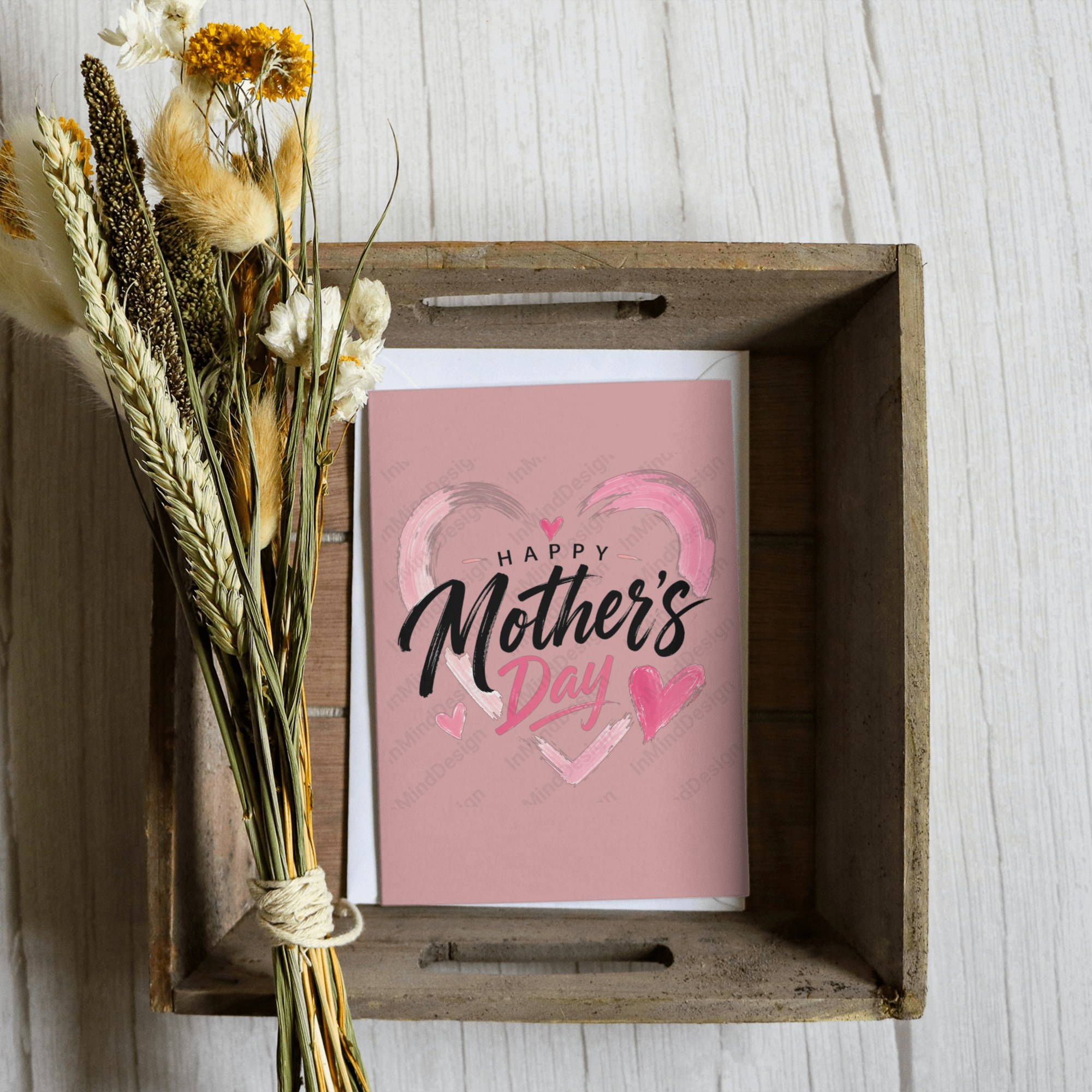 Artistic Pink & Black Mom PNG