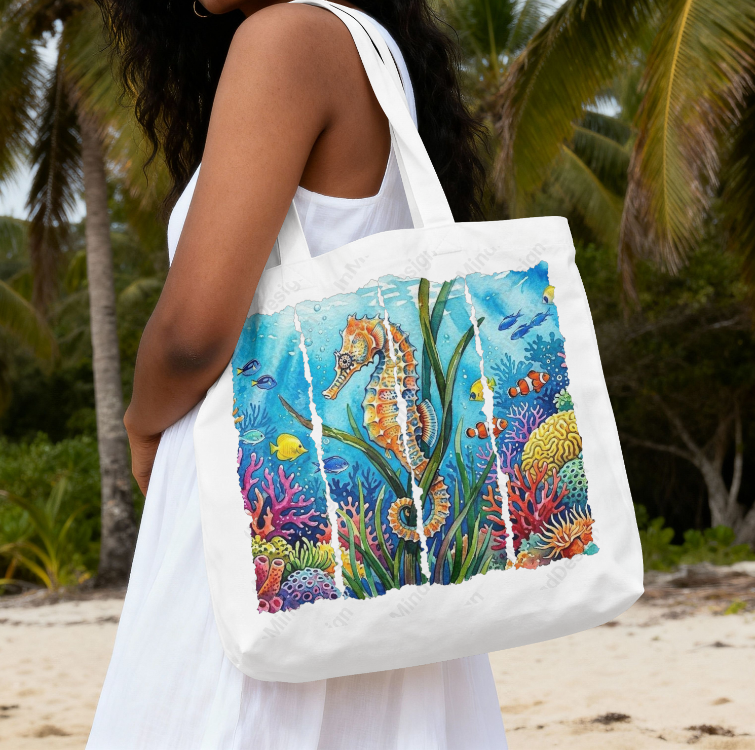 Watercolor Seahorse PNG