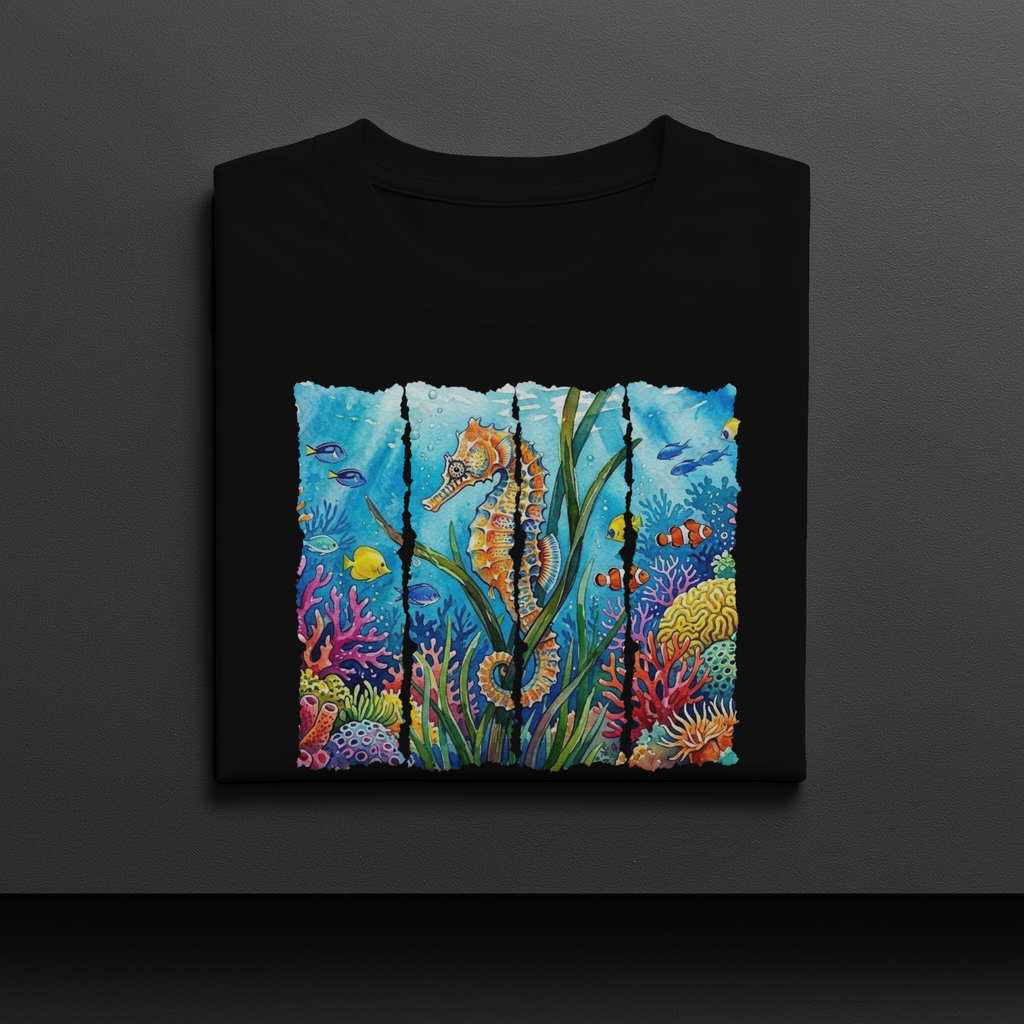 Watercolor Seahorse PNG