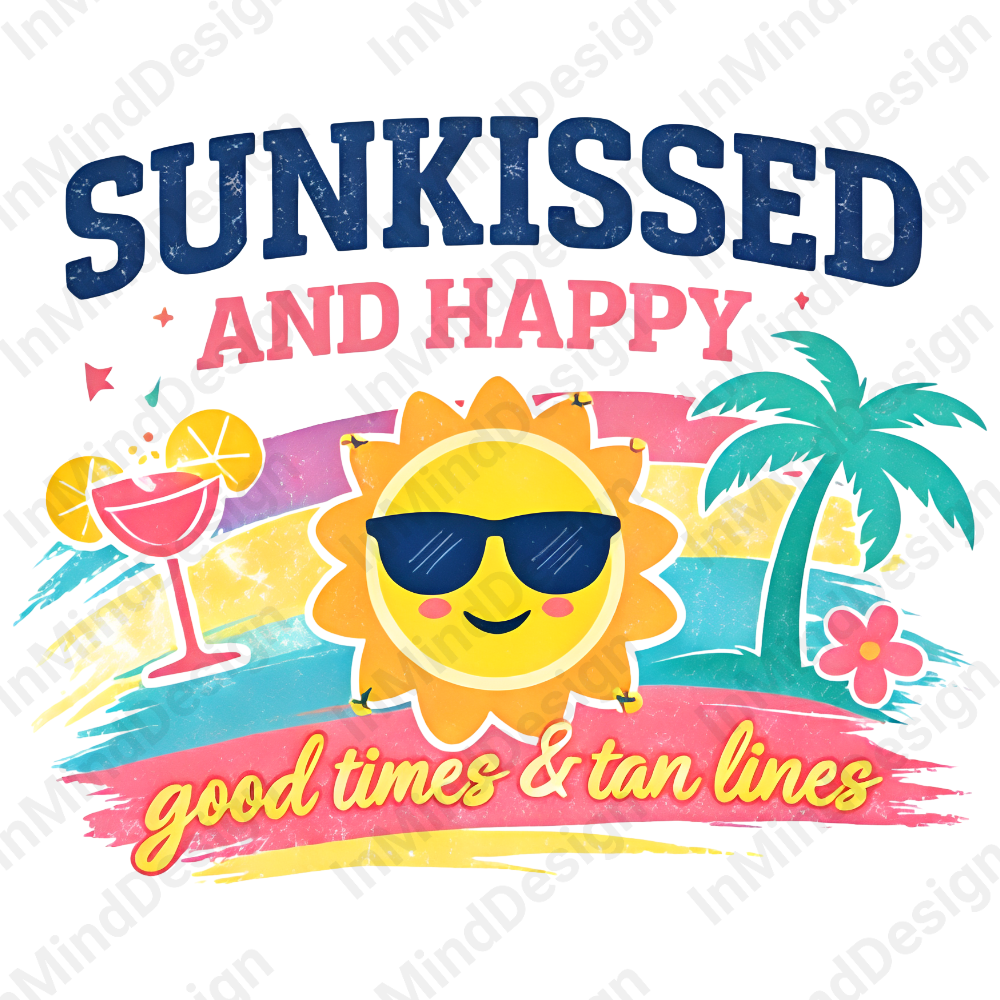 Retro Summer Beach PNG