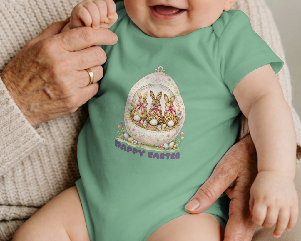 Three Easter Bunnies PNG, Happy Easter Digital Download