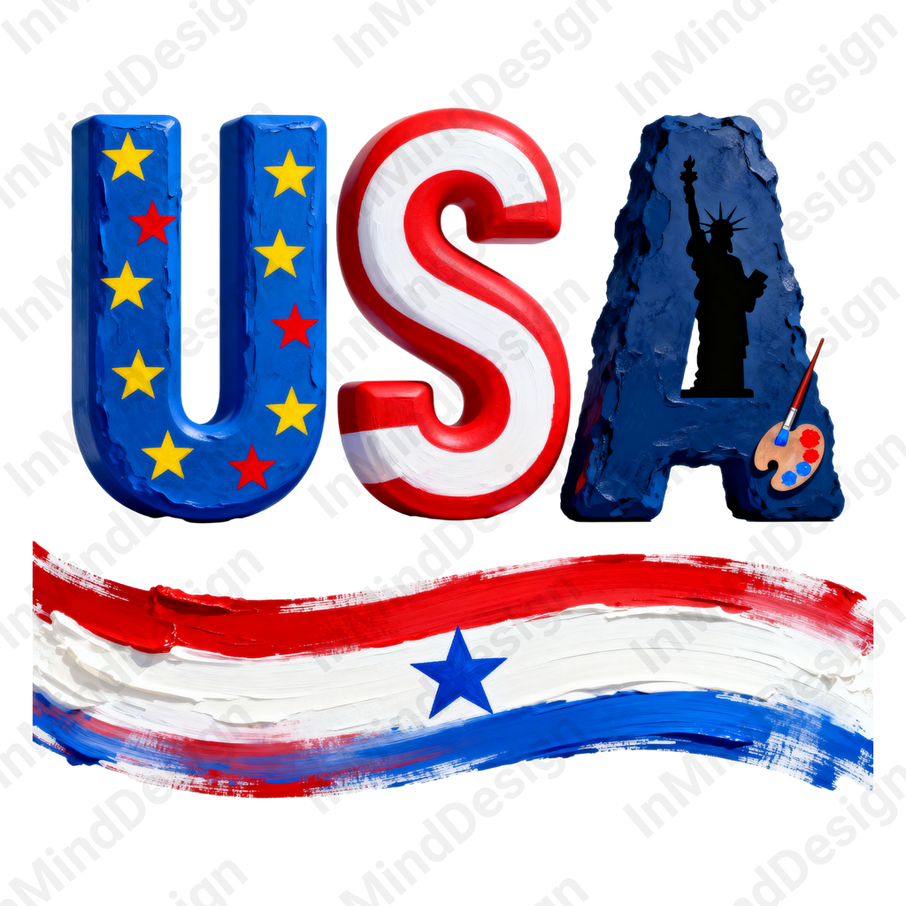 Patriotic Paint Stroke PNG